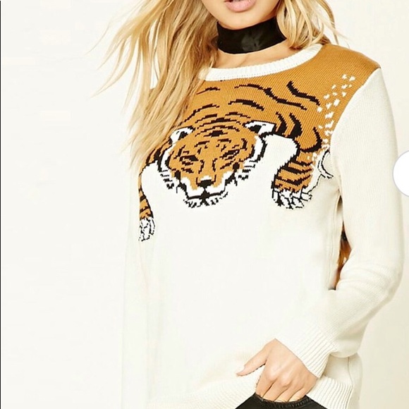 Forever 21 Sweaters - Forever 21 Tiger Knit Sweater